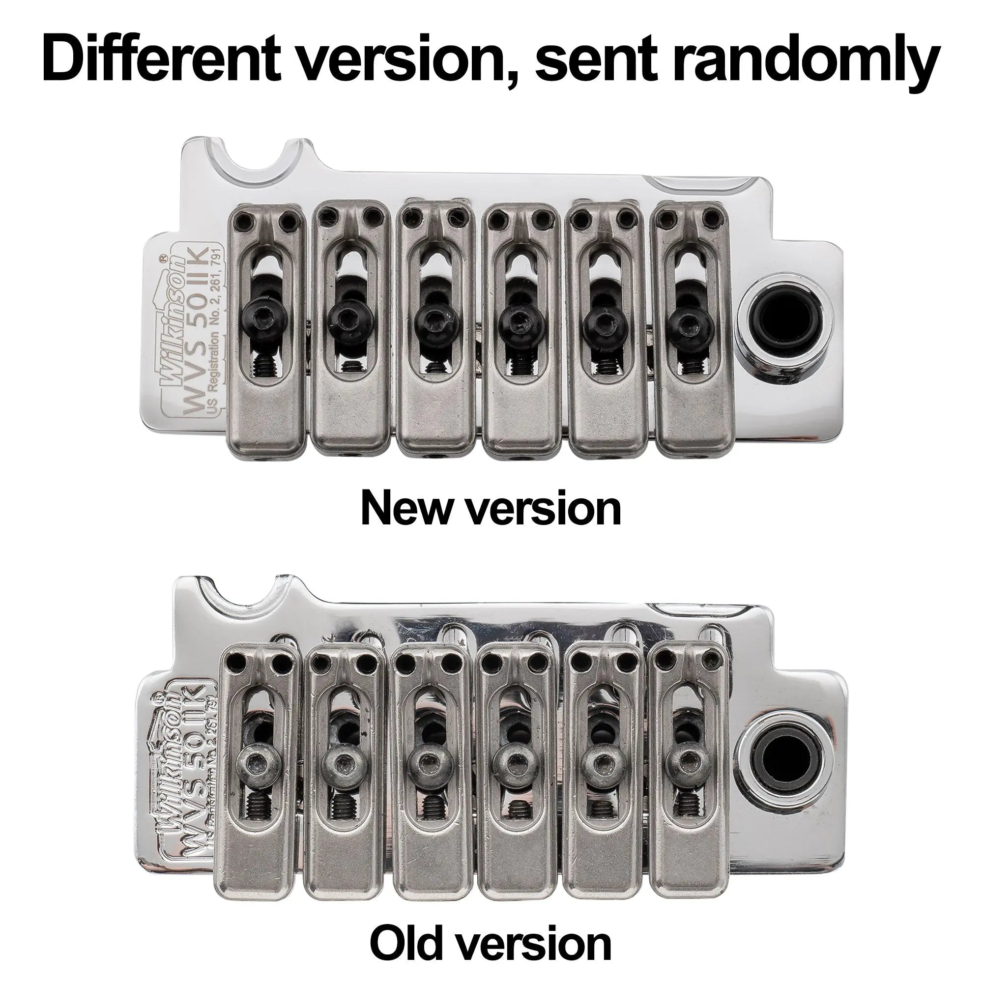 Wilkinson WVS50IIK 52.5mm(2-1/16 inch) 2-Point Stainless Steel Saddles Tremolo Bridge with Full Steel Block for USA/Mexico/Japan/Korea Strat Electric Guitar Wilkinson