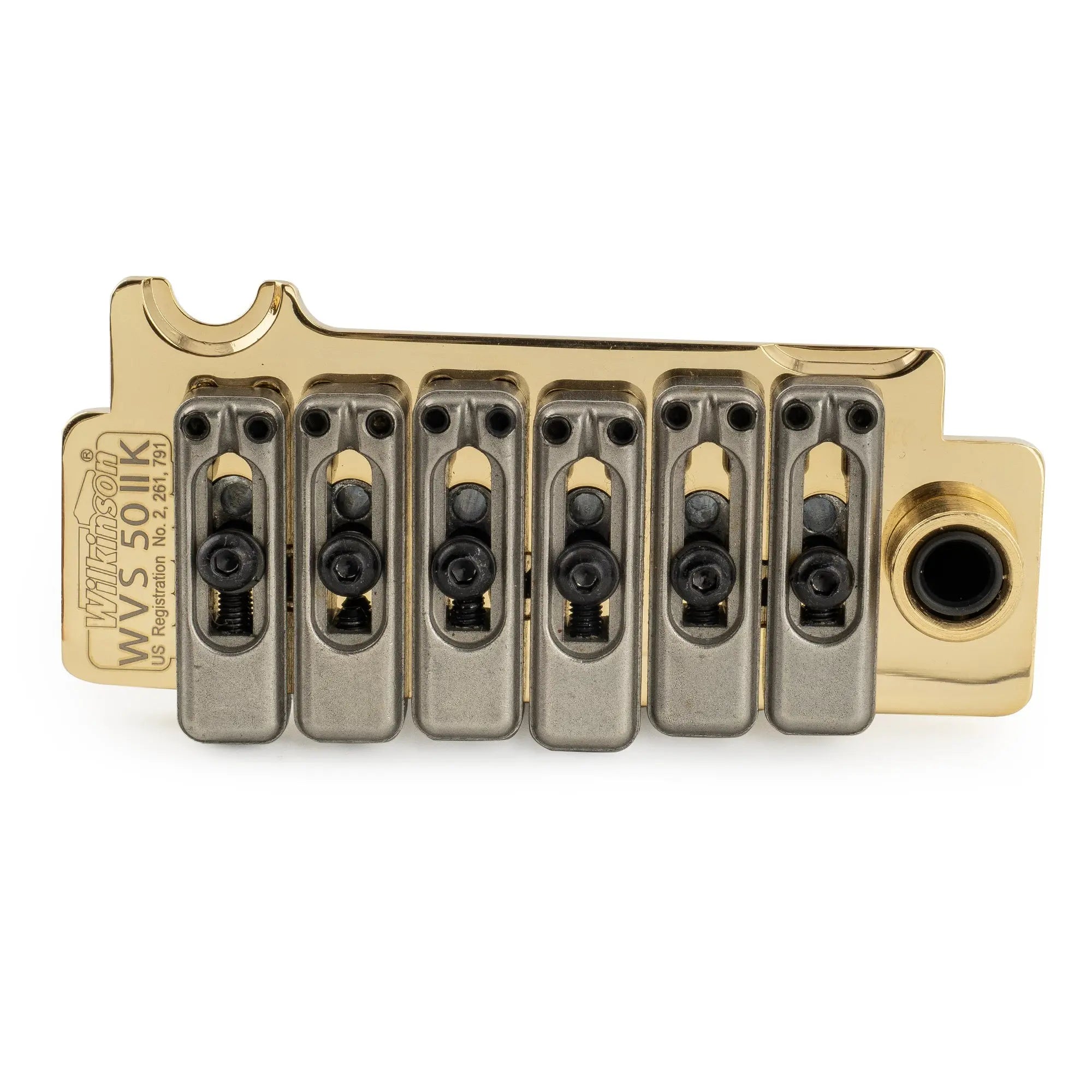Wilkinson WVS50IIK 52.5mm(2-1/16 inch) 2-Point Stainless Steel Saddles Tremolo Bridge with Full Steel Block for USA/Mexico/Japan/Korea Strat Electric Guitar Wilkinson