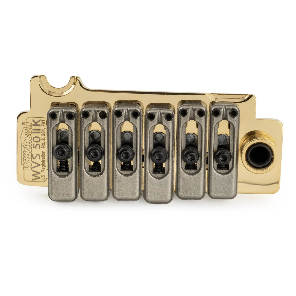 Wilkinson WVS50IIK 52.5mm(2-1/16 inch) 2-Point Stainless Steel Saddles Tremolo Bridge with Full Steel Block for USA/Mexico/Japan/Korea Strat Electric Guitar Wilkinson