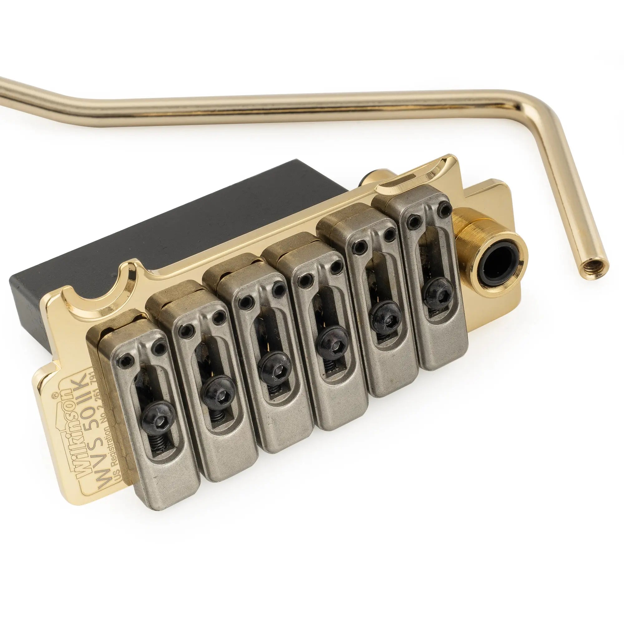 Wilkinson WVS50IIK 52.5mm(2-1/16 inch) 2-Point Stainless Steel Saddles Tremolo Bridge with Full Steel Block for USA/Mexico/Japan/Korea Strat Electric Guitar Wilkinson
