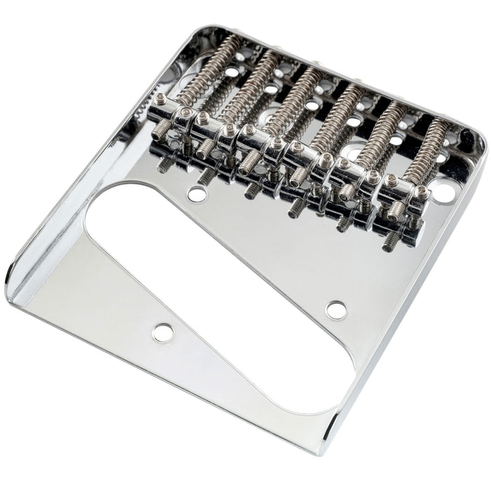 Musiclily Pro BT001 54mm de espaciado de cuerdas, puente de bandeja de cenizas con 6 selletas para guitarra eléctrica estilo Tele