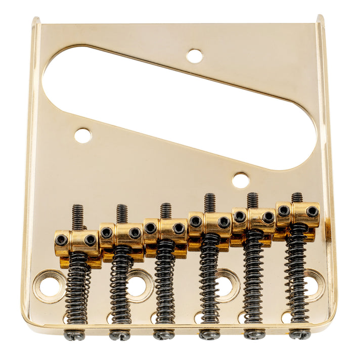 Musiclily Pro BT001 54mm de espaciado de cuerdas, puente de bandeja de cenizas con 6 selletas para guitarra eléctrica estilo Tele