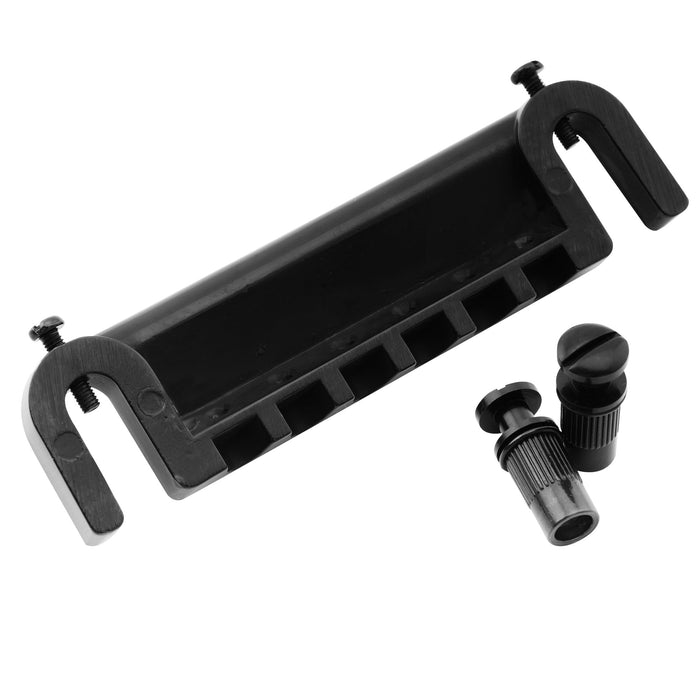 detail of musiclily pro 52 5mm adjustable wraparound bridge tailpiece for epiphone lp junior style guitar mx1843p