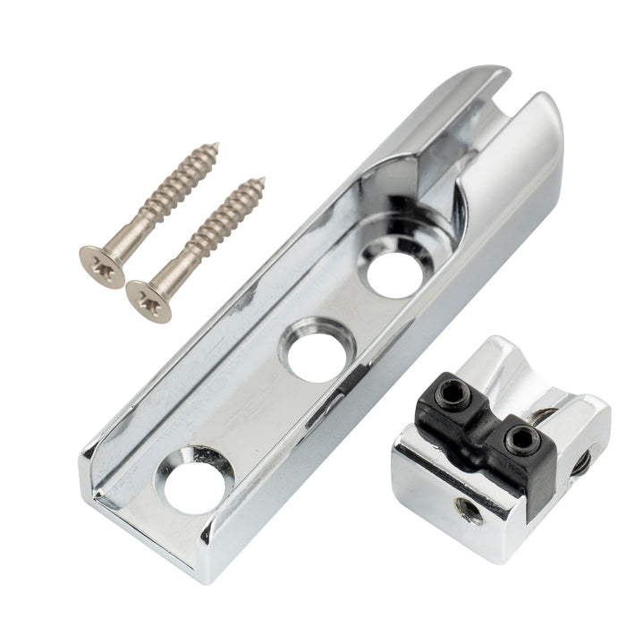 musiclily pro 15 5mm individual bass bridge single string lock down bass bridge for 1st 2nd string mx1844p, gold