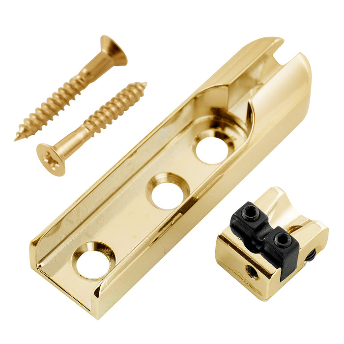 Puente de bajo Musiclily Pro Individual Bass Bridge con bloqueo de una sola cuerda para bajos eléctricos de 4 cuerdas