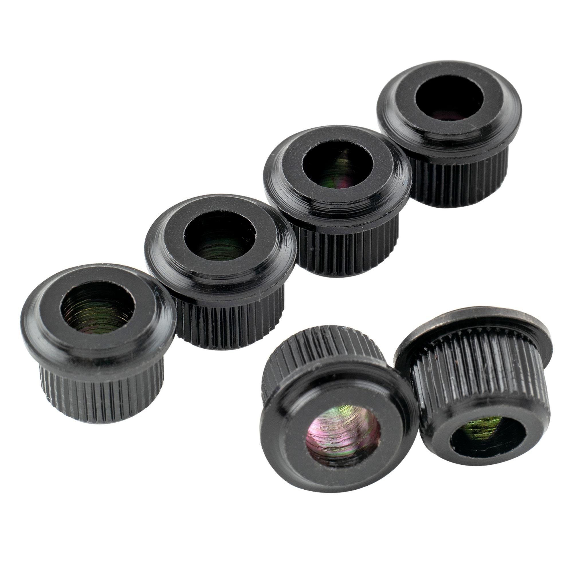 Musiclily Pro Steel - Casquillos de conversión para afinador de guitarra vintage/moderno de 6 mm a 10 mm, clavijas de afinación, adaptadores y casquillos (juego de 6)