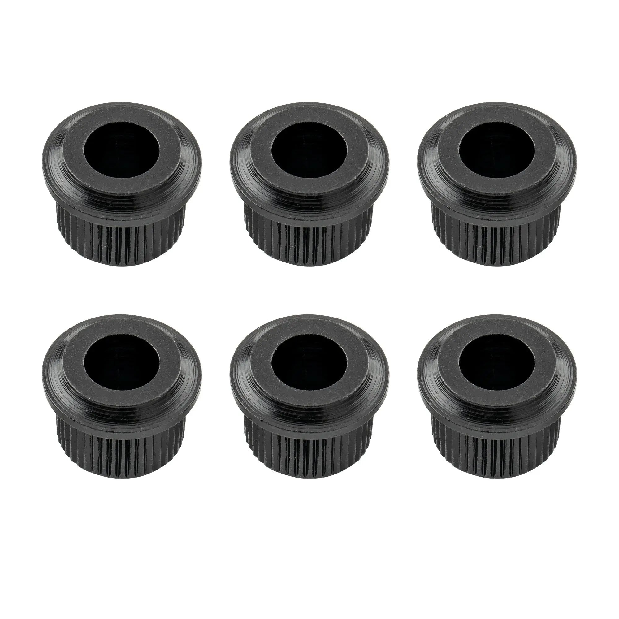 musiclily pro steel vintage modern 6mm to 10mm guitar tuner conversion bushings tuning pegs adapter ferrules mx1846 6p, black