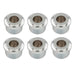 musiclily pro steel vintage modern 6mm to 10mm guitar tuner conversion bushings tuning pegs adapter ferrules mx1846 6p, chrome