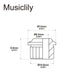 Dimensions of musiclily pro steel vintage modern 6mm to 10mm guitar tuner conversion bushings tuning pegs adapter ferrules mx1846 6p