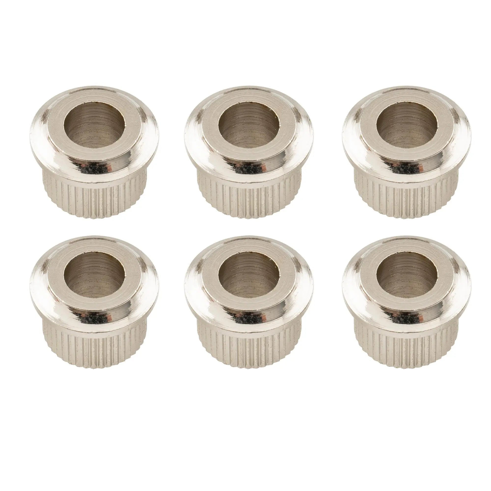 musiclily pro steel vintage modern 6mm to 10mm guitar tuner conversion bushings tuning pegs adapter ferrules mx1846 6p, nickel