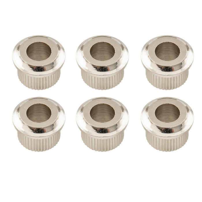 musiclily pro steel vintage modern 6mm to 10mm guitar tuner conversion bushings tuning pegs adapter ferrules mx1846 6p, nickel