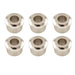 musiclily pro steel vintage modern 6mm to 10mm guitar tuner conversion bushings tuning pegs adapter ferrules mx1846 6p, nickel