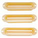 musiclily basic plastic rail blade guitar single coil sized humbucker pickup covers set for strat style mx1848 3p, mint ivory color