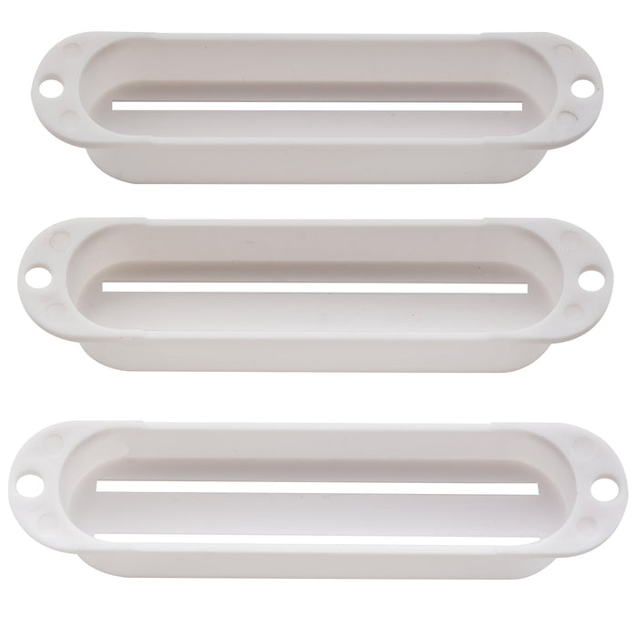 Musiclily Basic Kunststoff-Schienenblattgitarre Single Coil Größe Humbucker-Pickup-Covers-Set für Strat-Style