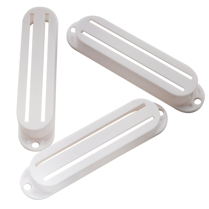 Musiclily Basic Kunststoff-Schienenblattgitarre Single Coil Größe Humbucker-Pickup-Covers-Set für Strat-Style