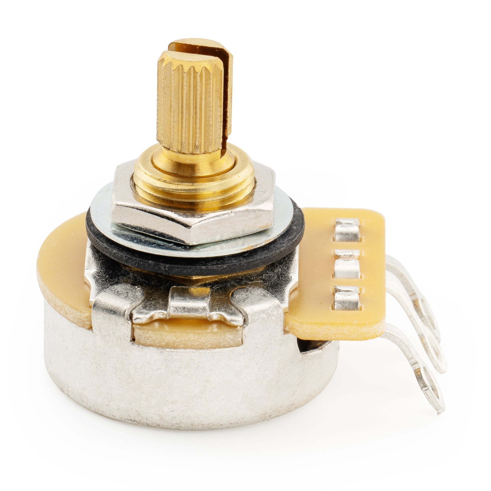 CTS 450G A250K Pot Metric Coarse 18-Spline Brass Short Split Shaft 1/4 Inch 10% Audio Taper Potentiometer for Electric Guitar Bass CTS