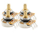 cts 450g a250k pot brass solid short shaft 1 4 inch 10 audio taper potentiometer for electric guitar bass mx1861, 4 pcs