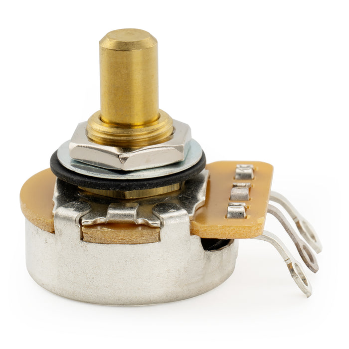 Potenciómetro al por mayor CTS 450G A250K de latón con eje sólido corto de 1/4 pulgada y curva de audio del 10 %, para guitarra eléctrica y bajo
