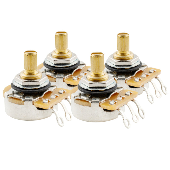 cts 450g vintage tone a250k pot brass short split shaft 1 4 inch 10 audio taper potentiometer for electric guitar bass mx1862, 4 pcs