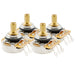 cts 450g vintage tone a250k pot brass short split shaft 1 4 inch 10 audio taper potentiometer for electric guitar bass mx1862, 4 pcs