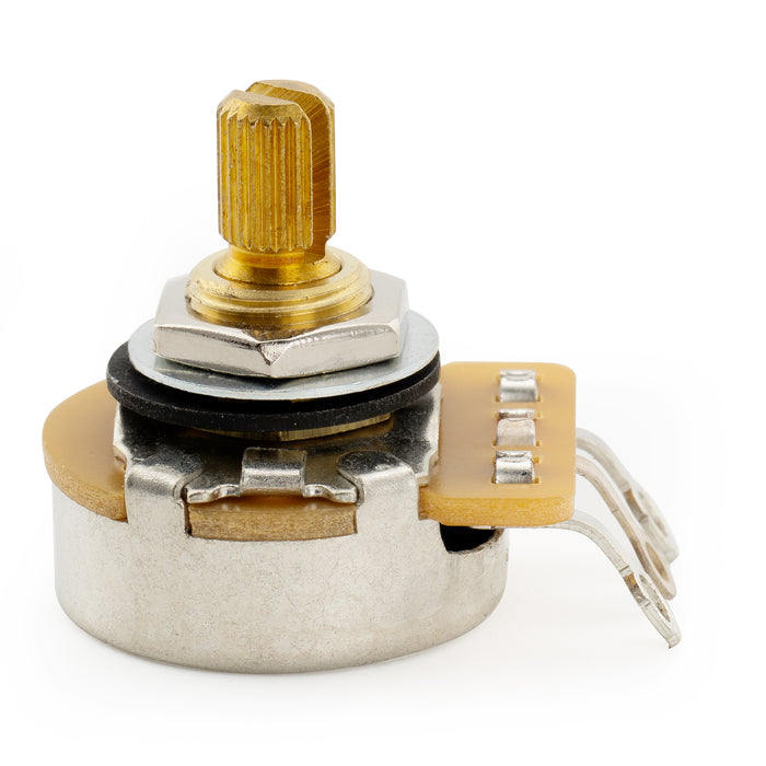CTS 450G Vintage Tone A250K Pot Brass Short Split Shaft 1/4 Inch 10% Audio Taper Potentiometer for Electric Guitar Bass