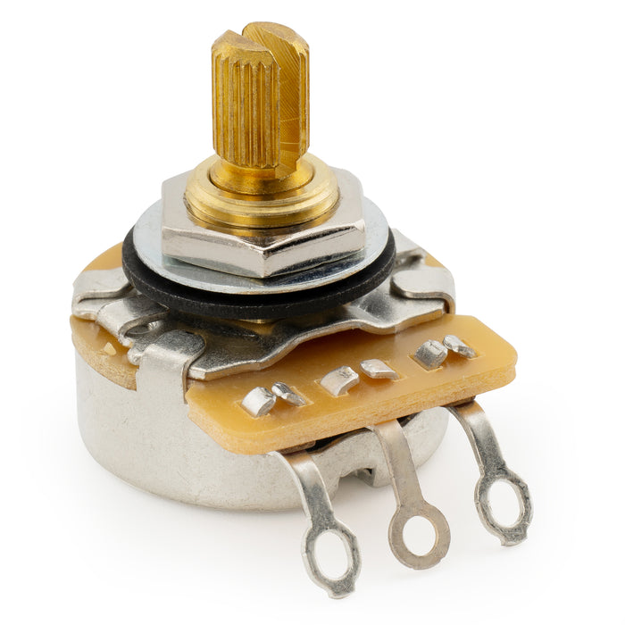 CTS 450G Vintage Tone A250K Pot Brass Short Split Shaft 1/4 Inch 10% Audio Taper Potentiometer for Electric Guitar Bass