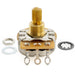 detail of cts 450g vintage tone a250k pot brass short split shaft 1 4 inch 10 audio taper potentiometer for electric guitar bass mx1862