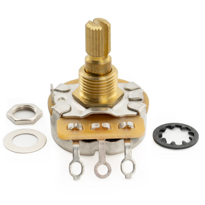 CTS 450G No-Load A250K Pot Brass Short Split Shaft 1/4 Inch 10% Audio Taper Potentiometer for Electric Guitar Bass