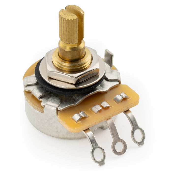 CTS 450G No-Load A250K Pot Brass Short Split Shaft 1/4 Inch 10% Audio Taper Potentiometer for Electric Guitar Bass