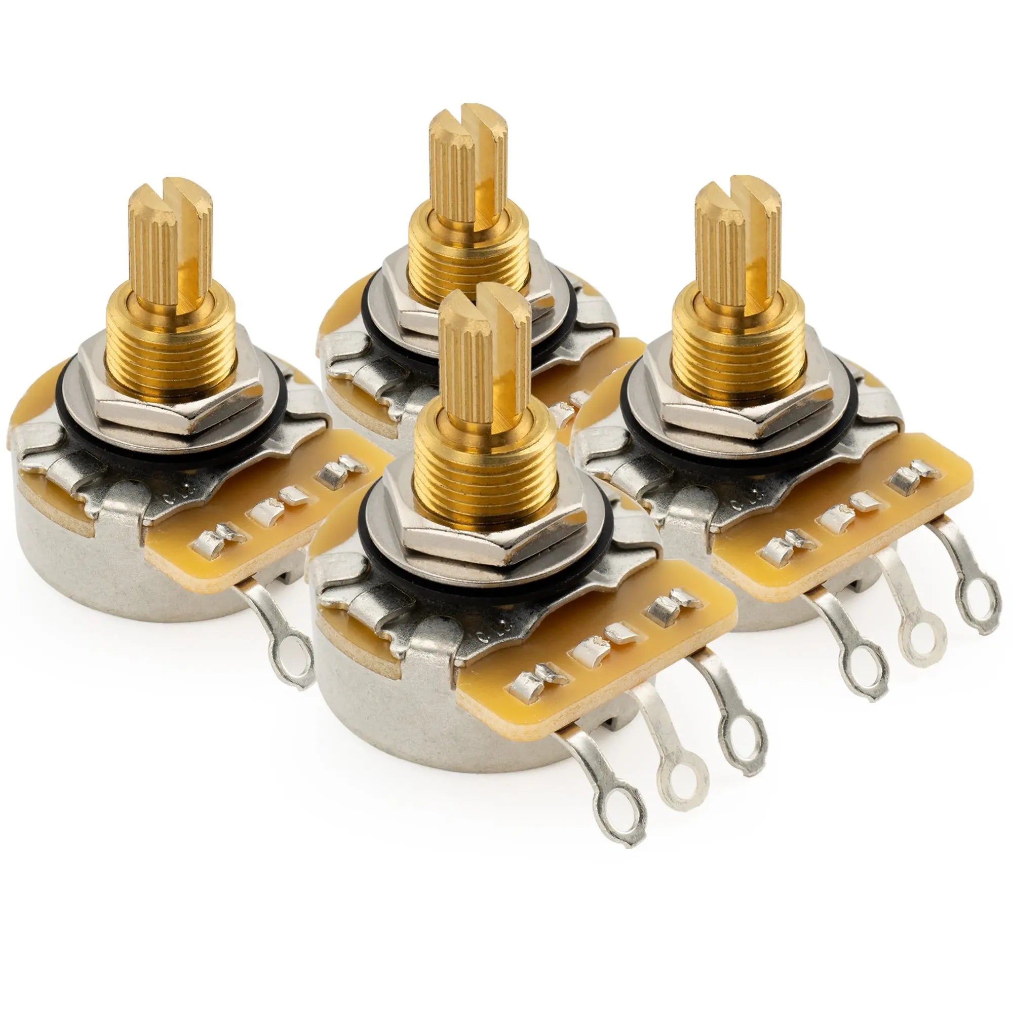 cts 450g a500k pot brass standard split shaft 3 8 inch 10 audio taper potentiometer for electric guitar bass mx1865, 4 pcs