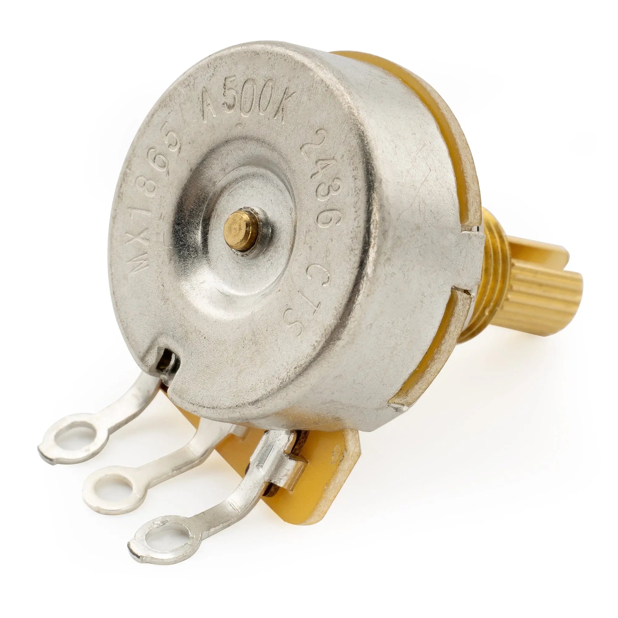 Part of cts 450g a500k pot brass standard split shaft 3 8 inch 10 audio taper potentiometer for electric guitar bass mx1865