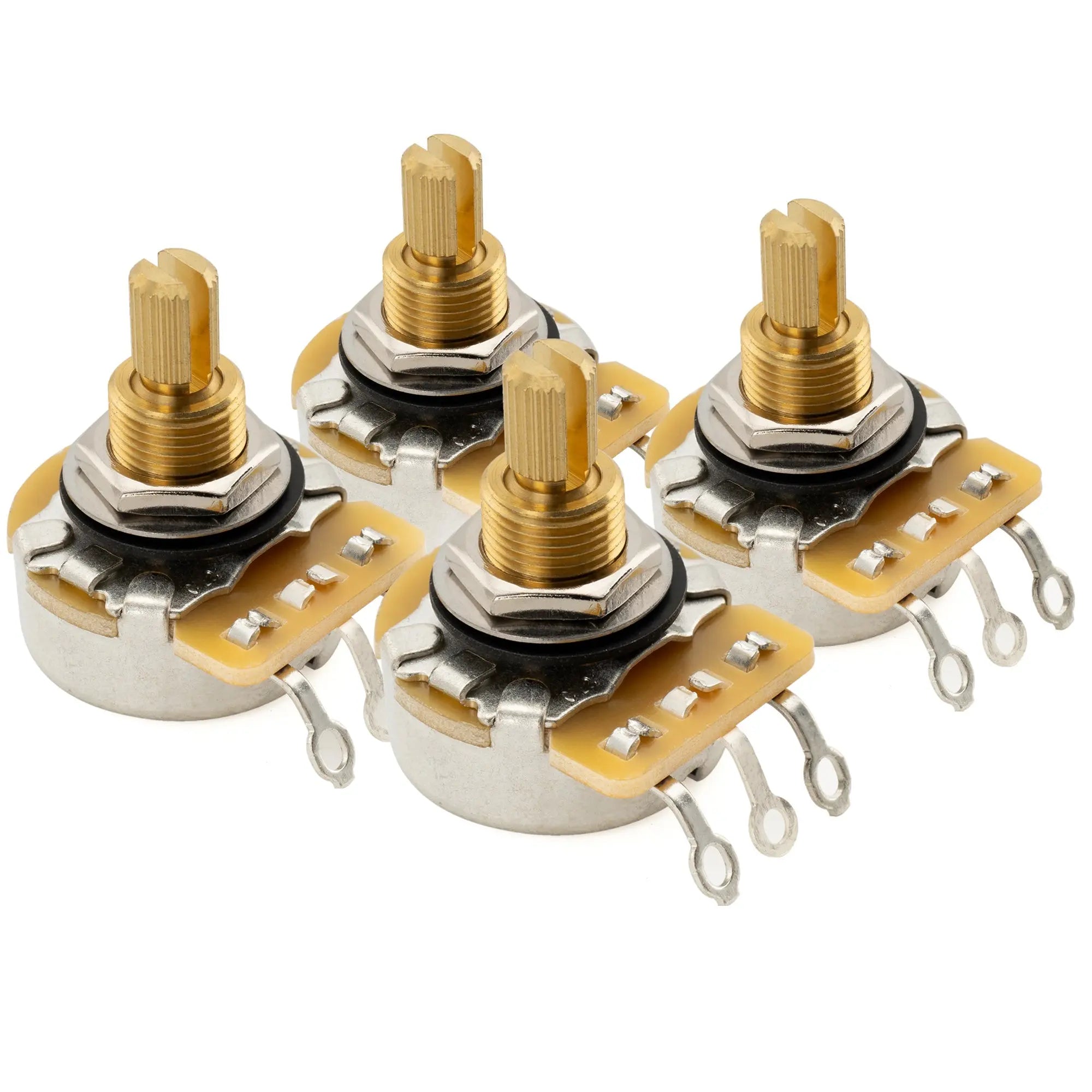 cts 450g b500k pot brass standard split shaft 3 8 inch 10 linear taper potentiometer for electric guitar bass mx1866, 4 pcs