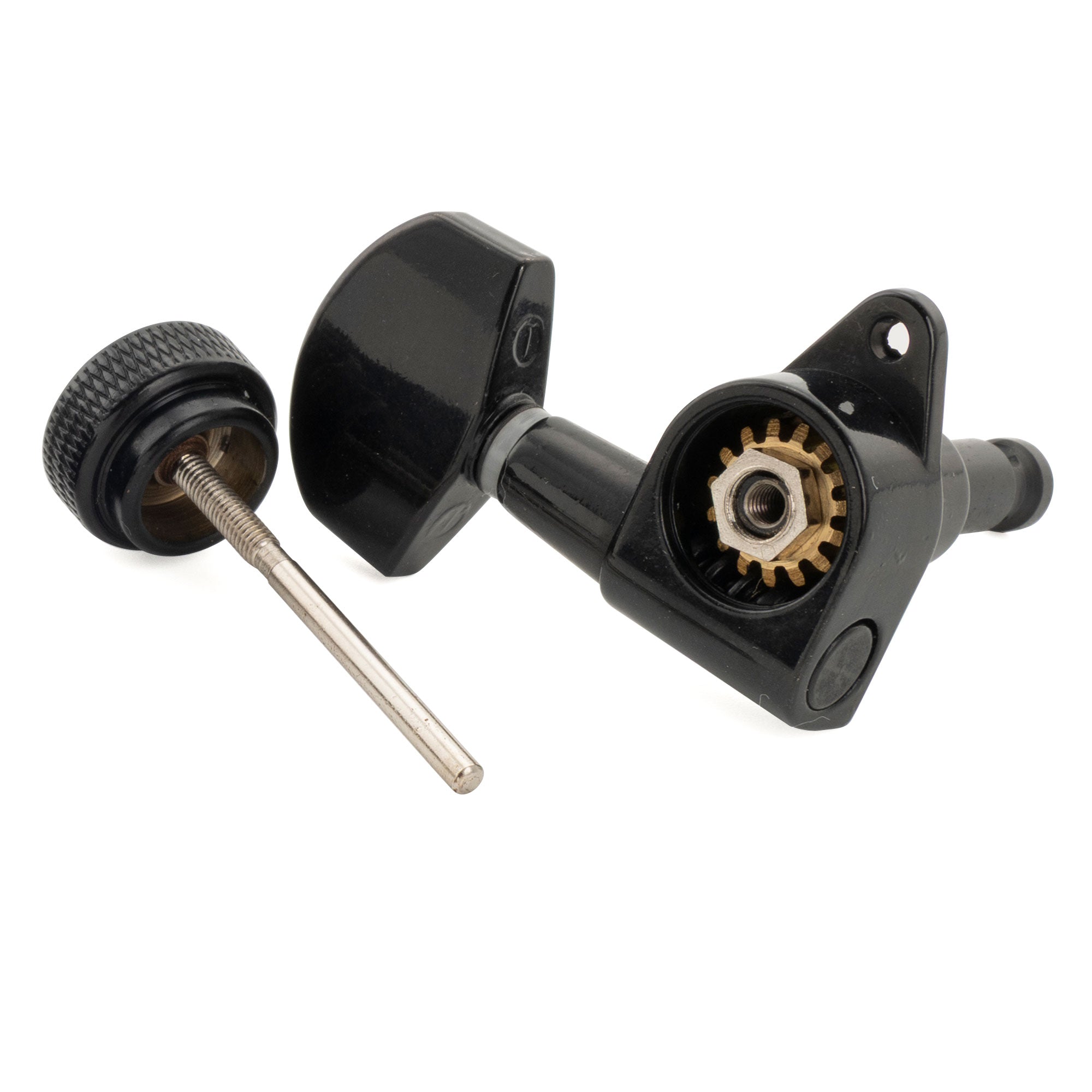 Musiclily Pro R15J-16 3R3L Rapport 15:1 Têtes de machine verrouillables entièrement scellées, mécaniques, clés de réglage avec gros bouton hexagonal, vis à angle droit pour guitare acoustique électrique