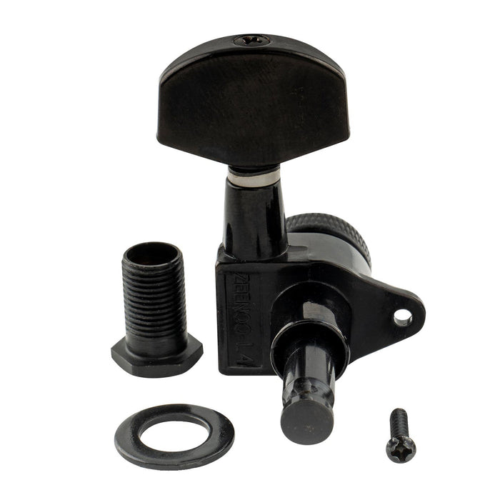 Musiclily Pro R15J Single 15:1 Ratio Full Sealed Locking Machine Head Treble Side Tuner Tuning Peg Key with Big Hex Button Right Angle Screw for Acoustic Electric Guitar
