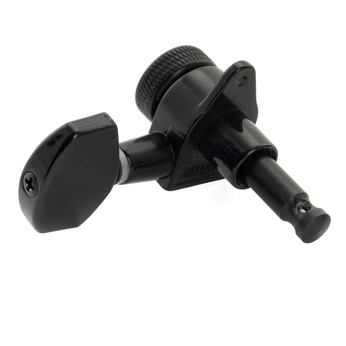 Musiclily Pro R15J Single 15:1 Ratio Full Sealed Locking Machine Head Treble Side Tuner Tuning Peg Key with Big Hex Button Right Angle Screw for Acoustic Electric Guitar