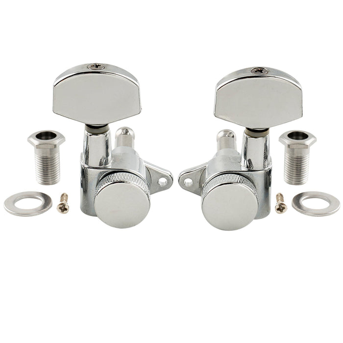 Musiclily Pro 3R3L 15:1 Rapporto Full Sigillati Capotasti Bloccanti Agganci per Accordatura Tasti con Grande Pulsante Esadecagonale Vite a Angolo Retto per Chitarra Acustica Elettrica