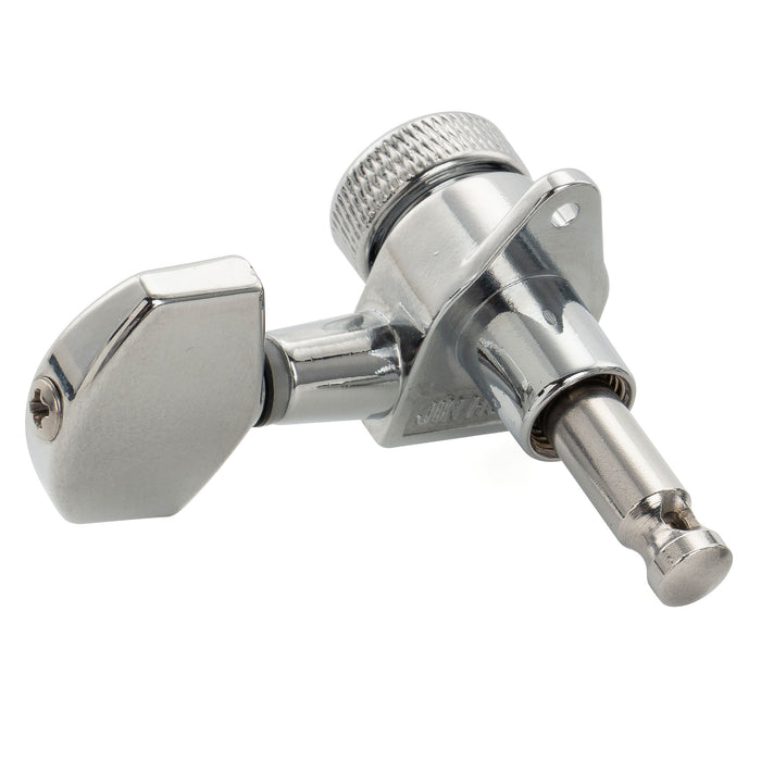 Musiclily Pro R15J Single 15:1 Ratio Full Sealed Locking Machine Head Treble Side Tuner Tuning Peg Key with Big Hex Button Right Angle Screw for Acoustic Electric Guitar