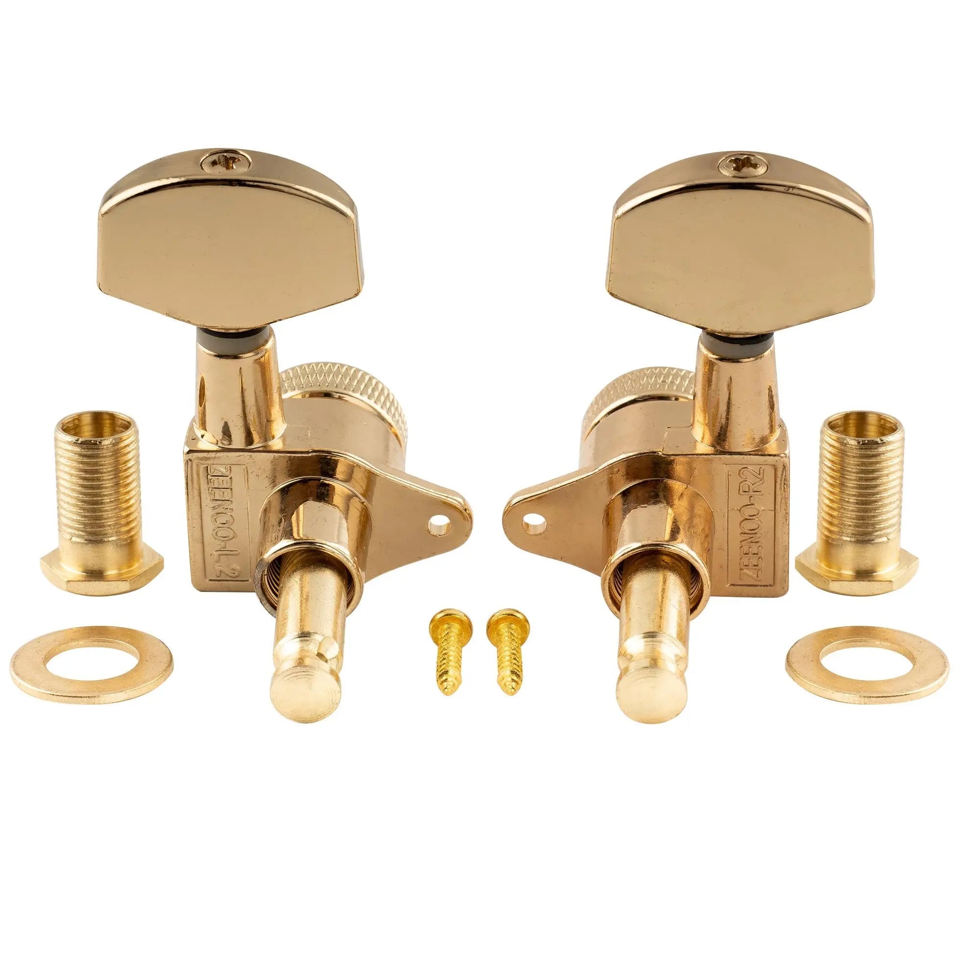 detail of musiclily pro 3r3l 15 1 ratio full sealed locking machine heads tuners tuning pegs keys with big hex button right angle screw for acoustic electric guitar