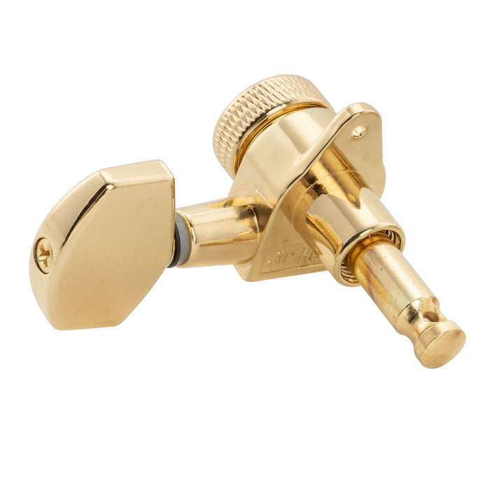Musiclily Pro Single 15:1 Ratio Full Sealed Locking Machine Head Treble Side Tuner Tuning Peg Key with Big Hex Button Right Angle Screw for Acoustic Electric Guitar