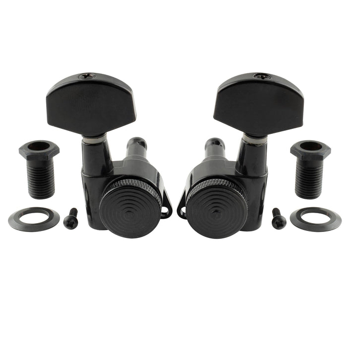 Musiclily Ultra 3R3L rapporto 19:1 Testine meccaniche chiuse completamente bloccanti con lucchetti per accordatura Tasti di accordatura a chiave esagonale grande viti a angolo retto per chitarra acustica elettrica