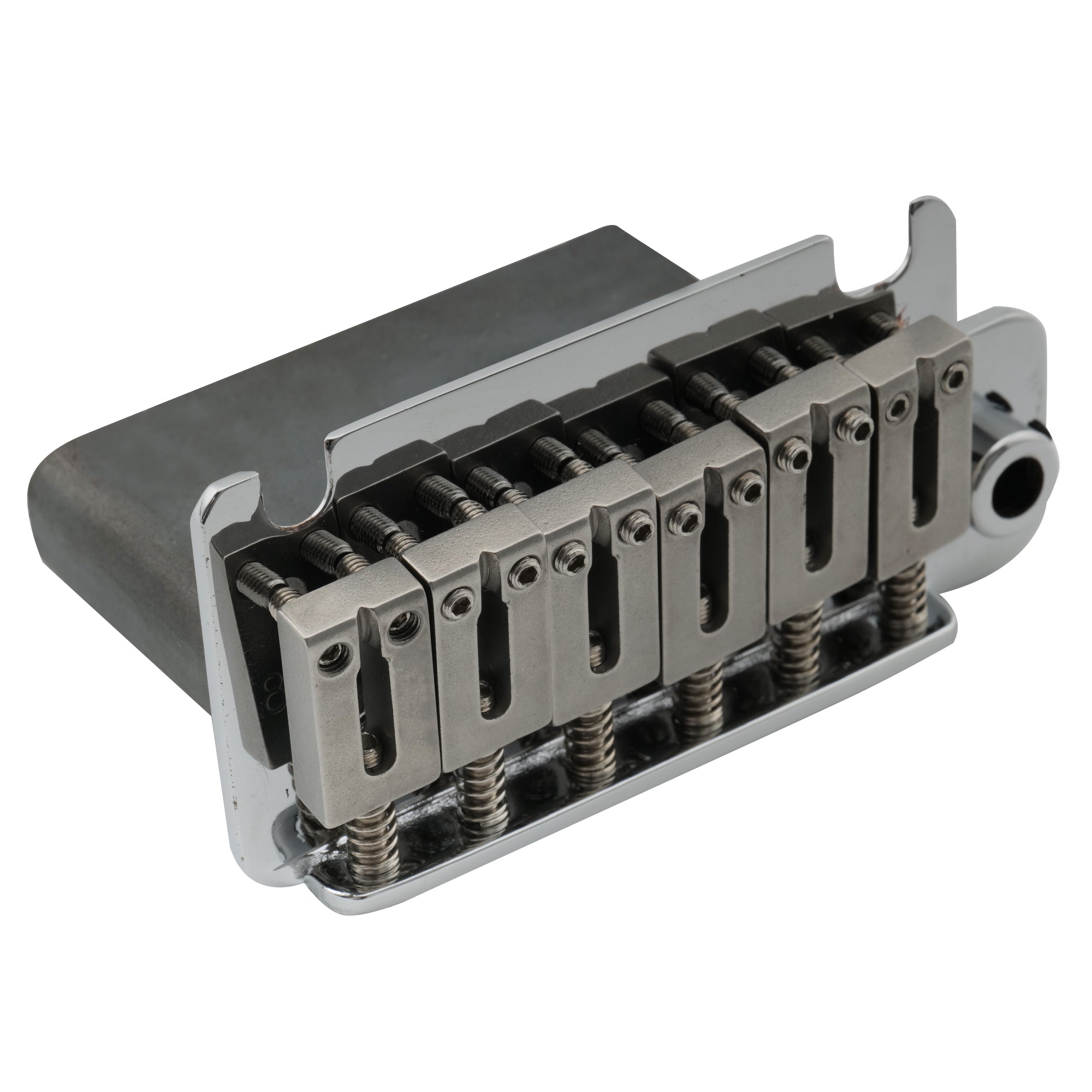 Musiclily Pro BV003 54 mm (2-1/8 Zoll) 2-Punkt-Gitarrentremolobrücke mit Edelstahl-Sätteln, Vollstahlblock für importierte Japan Strat Style E-Gitarre