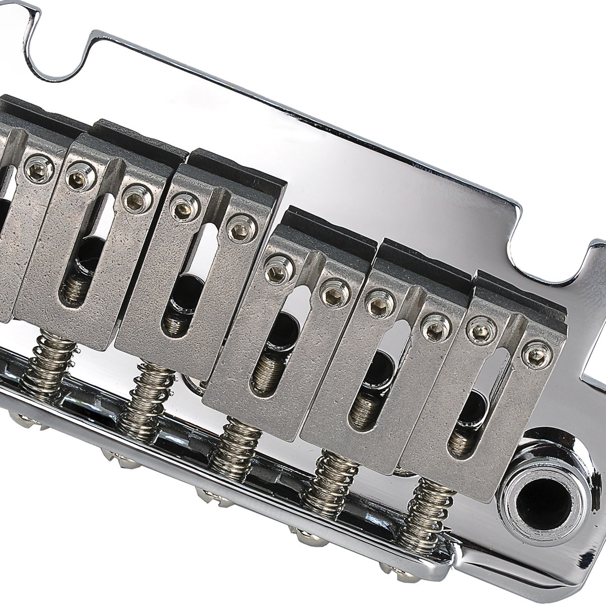 Musiclily Pro BV003 54 mm (2-1/8 Zoll) 2-Punkt-Gitarrentremolobrücke mit Edelstahl-Sätteln, Vollstahlblock für importierte Japan Strat Style E-Gitarre
