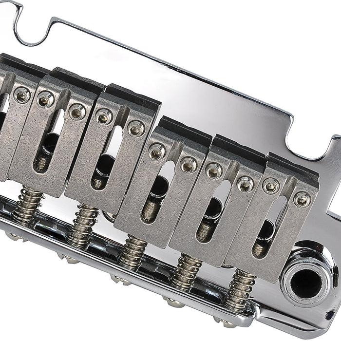 Musiclily Pro 54 mm (2-1/8 pollici) Ponte Tremolo per Chitarra a 2 Punti con Staffe in Acciaio Inossidabile e Blocco Intero in Acciaio per Chitarra Elettrica allo Stile Strat Importata dal Giappone