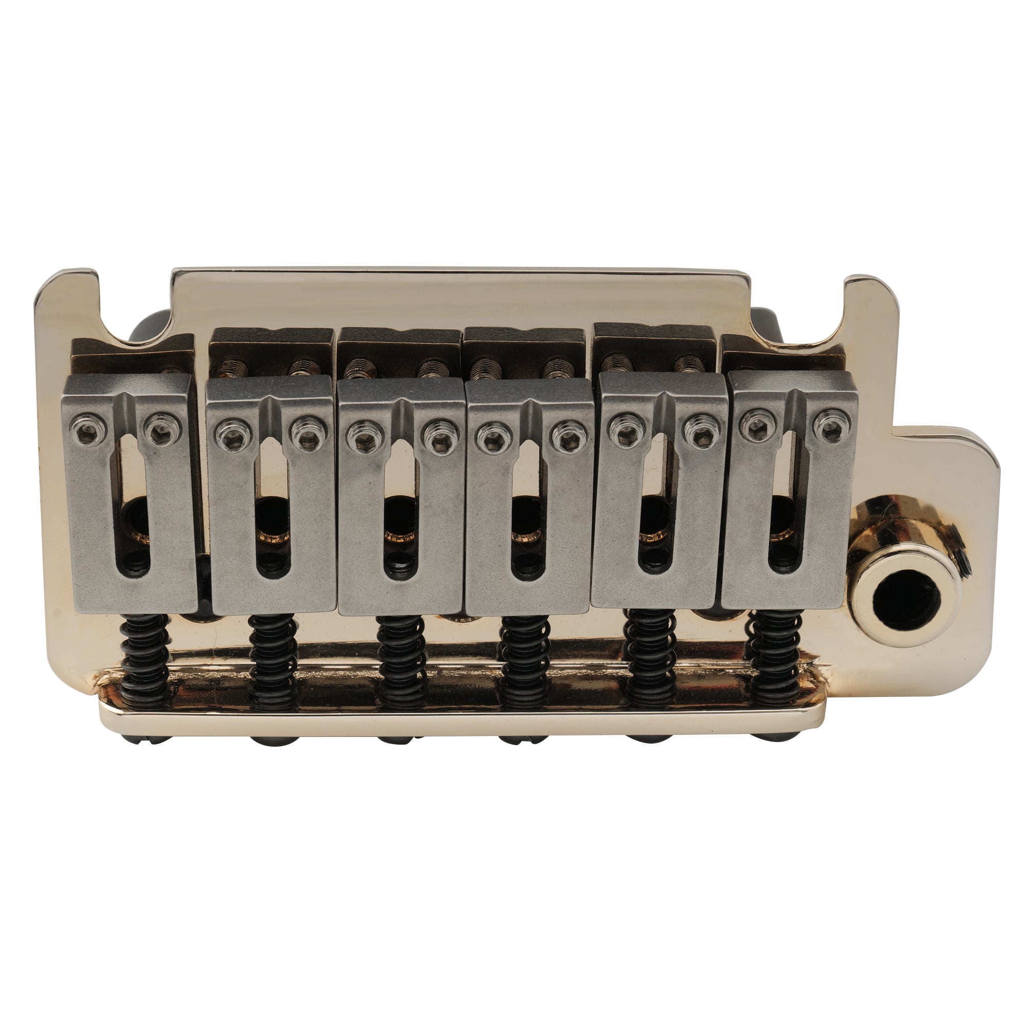 Musiclily Pro BV003 54 mm (2-1/8 Zoll) 2-Punkt-Gitarrentremolobrücke mit Edelstahl-Sätteln, Vollstahlblock für importierte Japan Strat Style E-Gitarre