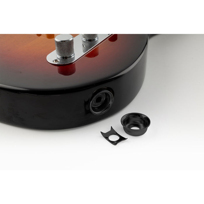 Musiclily Pro Steel Traditional Cup Jack Plate per Chitarra Elettrica Stile Tele 