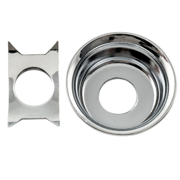 Musiclily Pro Steel Traditional Cup Jack Plate per Chitarra Elettrica Stile Tele 