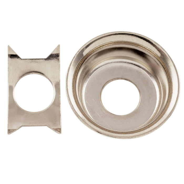 Musiclily Pro Steel Traditional Cup Jack Plate per Chitarra Elettrica Stile Tele 