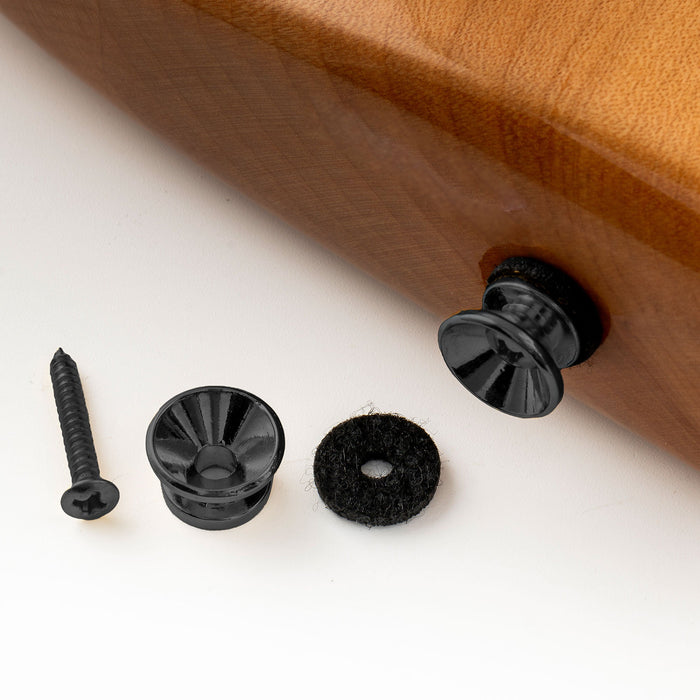 Musiclily Pro Pinetti per Cintura in Acciaio con Fine a Bottoncino per Chitarra Elettrica Acustica, Set di 2. 