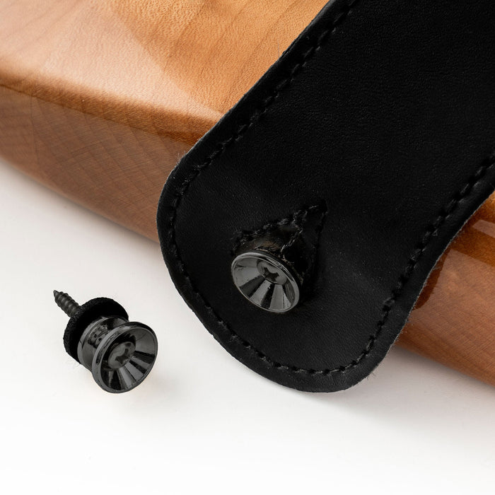 Musiclily Pro Pinetti per Cintura in Acciaio con Fine a Bottoncino per Chitarra Elettrica Acustica, Set di 2. 