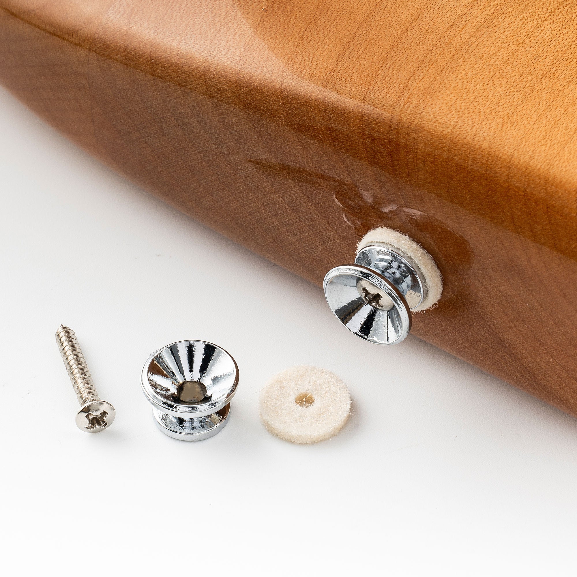 Musiclily Pro Steel Strap Button End Pins for Accoustic Electric Guitar, Set of 2